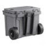 CaterGator CG35GRW Gray 35 Qt. Mobile Rotomolded Outdoor Cooler / Ice Chest