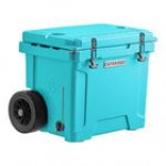 CaterGator CG35GRW Gray 35 Qt. Mobile Rotomolded Outdoor Cooler / Ice Chest