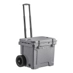 CaterGator CG35GRW Gray 35 Qt. Mobile Rotomolded Outdoor Cooler / Ice Chest