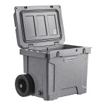 CaterGator CG35GRW Gray 35 Qt. Mobile Rotomolded Outdoor Cooler / Ice Chest