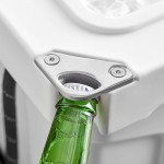 CaterGator JB100WH4 White 4 Faucet 106 Qt. Insulated Jockey Box with 100 ft. Coils