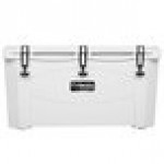 CaterGator JB100WH4 White 4 Faucet 106 Qt. Insulated Jockey Box with 100 ft. Coils
