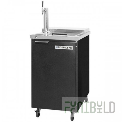 Beverage-Air BM23HC-C-B Single Tap Club Top Kegerator Beer Dispenser - Black, (1) 1/2 Keg Capacity