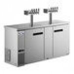 Avantco UDD-3-HC-S (2) Four Tap Kegerator Beer Dispenser - Stainless Steel, (3) 1/2 Keg Capacity