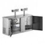 Avantco UDD-3-HC-S (2) Four Tap Kegerator Beer Dispenser - Stainless Steel, (3) 1/2 Keg Capacity