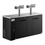 Avantco UDD-3-HC-S (2) Four Tap Kegerator Beer Dispenser - Stainless Steel, (3) 1/2 Keg Capacity