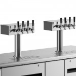 Avantco UDD-3-HC-S (2) Four Tap Kegerator Beer Dispenser - Stainless Steel, (3) 1/2 Keg Capacity