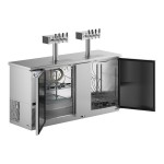 Avantco UDD-3-HC-S (2) Four Tap Kegerator Beer Dispenser - Stainless Steel, (3) 1/2 Keg Capacity
