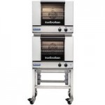 Moffat E35T6-26/2C Turbofan Double Deck Full Size Electric Touch Screen Convection Oven with Steam Injection and Casters - 208V, 1 Phase, 22.4 kW Moffat E35T6-26/2C Turbofan Double Deck Full Size Electric Touch Screen Convection Oven with Steam Injection and Casters - 208V, 1 Phase, 22.4 kW