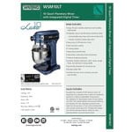 Waring Luna WSM10LT 10 Qt. Planetary Stand Mixer with Guard, Timer, and Standard Accessories - 120V, 3/4 hp Waring Luna WSM10LT 10 Qt. Planetary Stand Mixer with Guard, Timer, and Standard Accessories - 120V, 3/4 hp