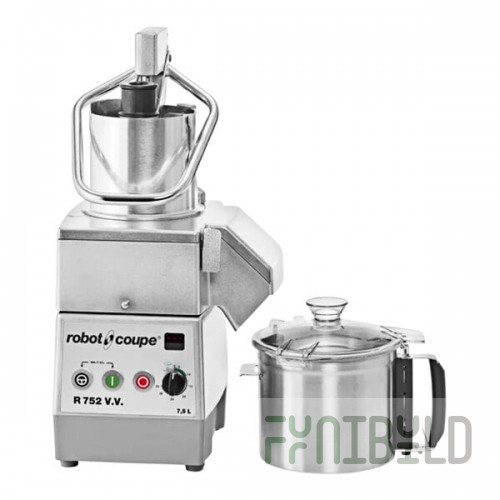 Robot Coupe R752VV Variable Speed Combination Food Processor with 8 Qt. / 7.5 Liter Cutter Bowl and Vegetable Prep - 120V, 1 Phase, 2 hp