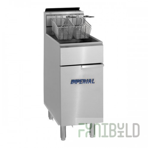 Imperial Range IFS-2525LP Liquid Propane 25 lb. Tube Fired Split Pot Fryer - 140,000 BTU