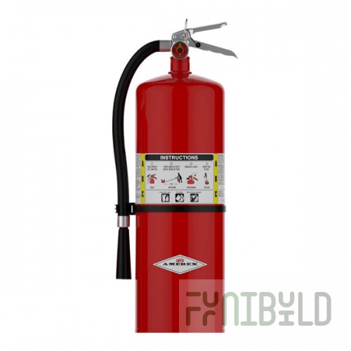 Amerex FE A411 20 lb. Dry Chemical ABC Fire Extinguisher with Wall Bracket 11213 - UL Rating 10A:120B:C
