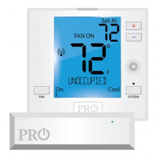 Pro1 700 Family Wireless Non-Programmable Multi-Stage Digital PTAC Thermostat with Occupancy Sensor T731WO - 24V Pro1 700 Family Wireless Non-Programmable Multi-Stage Digital PTAC Thermostat with Occupancy Sensor T731WO - 24V