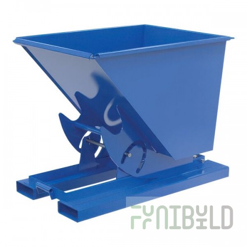 Vestil 0.5 Cubic Yard Light-Duty Manual Blue Steel Forklift Hopper D-50-LD-NB - 2,000 lb. Capacity