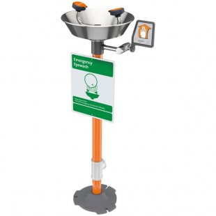 Guardian Equipment G1760P Pedestal Mounted Eye and Face Wash Station with ABS Plastic Bowl