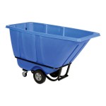 Vestil TDT-50-HD-BLUE 0.5 Cu. Yd. Blue Heavy-Duty Bulk Tilt Truck - 1,400 lb. Capacity