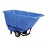 Vestil TDT-50-HD-BLUE 0.5 Cu. Yd. Blue Heavy-Duty Bulk Tilt Truck - 1,400 lb. Capacity