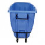 Vestil TDT-50-HD-BLUE 0.5 Cu. Yd. Blue Heavy-Duty Bulk Tilt Truck - 1,400 lb. Capacity