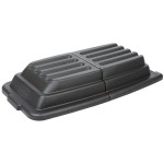 Rubbermaid® 0.5 Cubic Yard Black Rotomolded Tilt Truck / Trash Cart with Hinged Dome Lid (850 lb.)