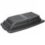 Rubbermaid® 0.5 Cubic Yard Black Rotomolded Tilt Truck / Trash Cart with Hinged Dome Lid (850 lb.)