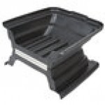 Rubbermaid® 0.5 Cubic Yard Black Rotomolded Tilt Truck / Trash Cart with Hinged Dome Lid (850 lb.)