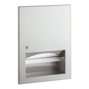 Bobrick TrimLineSeries B-359033 Lockable C-Fold / Multifold Stainless Steel Recessed Paper Towel Dispenser with Satin Finish Bobrick TrimLineSeries B-359033 Lockable C-Fold / Multifold Stainless Steel Recessed Paper Towel Dispenser with Satin Finish
