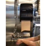 San Jamar T1390TBK Tear-N-Dry Black Hands-Free Paper Roll Towel Dispenser