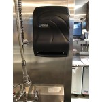San Jamar T1390TBK Tear-N-Dry Black Hands-Free Paper Roll Towel Dispenser