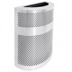 Ex-Cell Kaiser VC2234 HR SS/PLTNM Venue Collection 20 Gallon Half Round Stainless Steel Perforated Trash Can with Platinum Lid Ex-Cell Kaiser VC2234 HR SS/PLTNM Venue Collection 20 Gallon Half Round Stainless Steel Perforated Trash Can with Platinum Lid