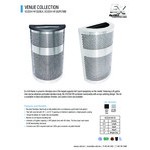 Ex-Cell Kaiser VC2234 HR SS/PLTNM Venue Collection 20 Gallon Half Round Stainless Steel Perforated Trash Can with Platinum Lid Ex-Cell Kaiser VC2234 HR SS/PLTNM Venue Collection 20 Gallon Half Round Stainless Steel Perforated Trash Can with Platinum Lid