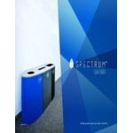 Busch Systems Spectrum 101182 48 Gallon Powder-Coated Steel Two Stream Decorative Mixed Recyclables / Waste Receptacle