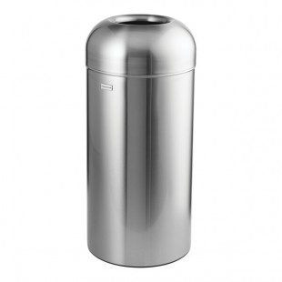Tramontina 81200/025 18 Gallon Stainless Steel Round Indoor Decorative Trash Can with Open Dome Lid Tramontina 81200/025 18 Gallon Stainless Steel Round Indoor Decorative Trash Can with Open Dome Lid
