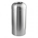 Tramontina 81200/025 18 Gallon Stainless Steel Round Indoor Decorative Trash Can with Open Dome Lid Tramontina 81200/025 18 Gallon Stainless Steel Round Indoor Decorative Trash Can with Open Dome Lid