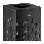 Lancaster Table & Seating 16 Gallon Black Perforated Powder-Coated Metal Square Decorative Trash Can Lancaster Table & Seating 16 Gallon Black Perforated Powder-Coated Metal Square Decorative Trash Can