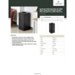 Lancaster Table & Seating 16 Gallon Black Perforated Powder-Coated Metal Square Decorative Trash Can Lancaster Table & Seating 16 Gallon Black Perforated Powder-Coated Metal Square Decorative Trash Can