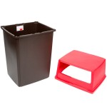 Rubbermaid® Glutton 56 Gallon Brown Rectangular Trash Can and Red Lid Rubbermaid® Glutton 56 Gallon Brown Rectangular Trash Can and Red Lid