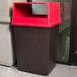 Rubbermaid® Glutton 56 Gallon Brown Rectangular Trash Can and Red Lid Rubbermaid® Glutton 56 Gallon Brown Rectangular Trash Can and Red Lid