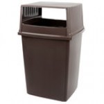 Rubbermaid® Glutton 56 Gallon Brown Rectangular Trash Can and Red Lid Rubbermaid® Glutton 56 Gallon Brown Rectangular Trash Can and Red Lid