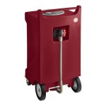 PourAway Cadet 456802 30 Gallon Burgundy HDPE Rectangular Liquids Disposal Receptacle