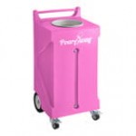 PourAway Cadet 456802 30 Gallon Burgundy HDPE Rectangular Liquids Disposal Receptacle
