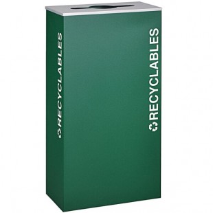 Ex-Cell Kaiser RC-KD17-R EGX Kaleidoscope XL Series Emerald Texture 17 Gallon Customizable Rectangular Recyclables Receptacle Ex-Cell Kaiser RC-KD17-R EGX Kaleidoscope XL Series Emerald Texture 17 Gallon Customizable Rectangular Recyclables Receptacle
