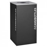 Ex-Cell Kaiser RC-KD17-R EGX Kaleidoscope XL Series Emerald Texture 17 Gallon Customizable Rectangular Recyclables Receptacle