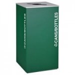 Ex-Cell Kaiser RC-KD17-R EGX Kaleidoscope XL Series Emerald Texture 17 Gallon Customizable Rectangular Recyclables Receptacle