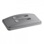Lavex 16 Gallon Gray Slim Rectangular Trash Can Lavex 16 Gallon Gray Slim Rectangular Trash Can