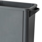 Lavex 16 Gallon Gray Slim Rectangular Trash Can Lavex 16 Gallon Gray Slim Rectangular Trash Can