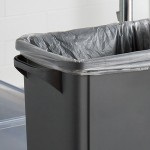 Lavex 16 Gallon Gray Slim Rectangular Trash Can Lavex 16 Gallon Gray Slim Rectangular Trash Can