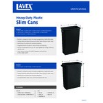Lavex 16 Gallon Gray Slim Rectangular Trash Can Lavex 16 Gallon Gray Slim Rectangular Trash Can
