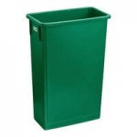 Lavex 16 Gallon Gray Slim Rectangular Trash Can Lavex 16 Gallon Gray Slim Rectangular Trash Can