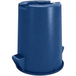 Carlisle 84103214 Bronco 32 Gallon Blue Round Trash Can
